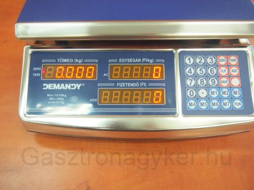 Mérleg, árszorzós 30 kg, hitelesített