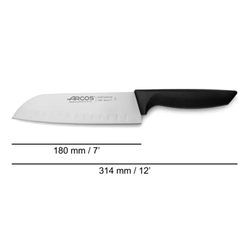 Santoku japán kés, 18 cm rozsdamentes penge, Niza