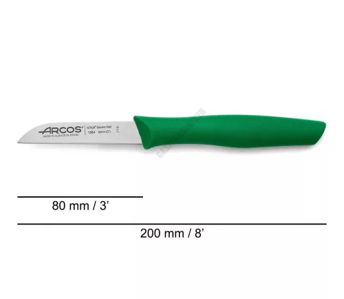 Hámozókés, 8 cm, zöld, Arcos Nova 