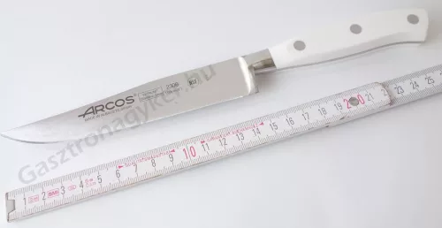 Konyhakés, 15 cm kovácsolt pengével, Arcos Riviera Blanc, fehér szegecselt nyéllel