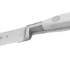 Paradicsomszeletelő kés, 13 cm-es recés kovácsolt penge, Arcos Riviera Blanc, fehér szegecselt nyéllel 