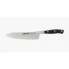 Santoku japán kés, 18 cm kovácsolt pengével, Arcos Riviera, fekete szegecselt nyéllel