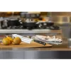Santoku japán kés, 18 cm kovácsolt pengével, Arcos Riviera, fekete szegecselt nyéllel