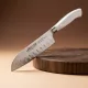 Santoku japán kés, 14 cm kovácsolt pengével, Arcos Riviera Blanc, fehér szegecselt nyéllel