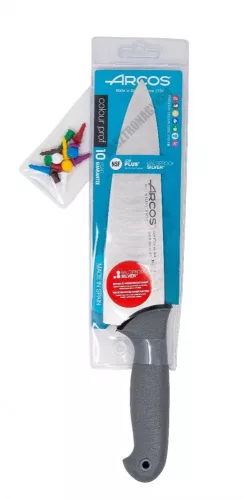 Szakácskés, 20 cm penge, Arcos Colour Prof, csúszásmentes gumírozott markolat, színkódos