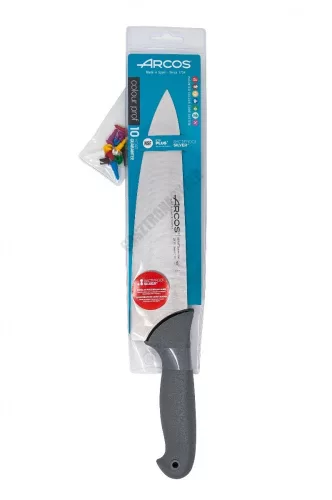 Szakácskés 25 cm penge, Arcos Colour Prof, csúszásmentes gumírozott markolat, színkódos