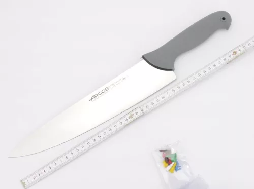 Szakácskés, 30 cm penge, Arcos Colour Prof, csúszásmentes gumírozott markolat, színkódos 