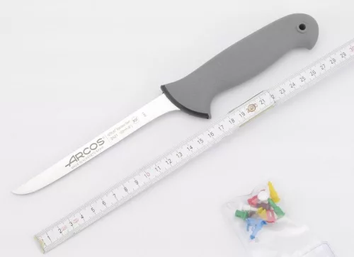 Csontozókés, 15 cm penge, Arcos Colour Prof, csúszásmentes gumírozott markolat, színkódos