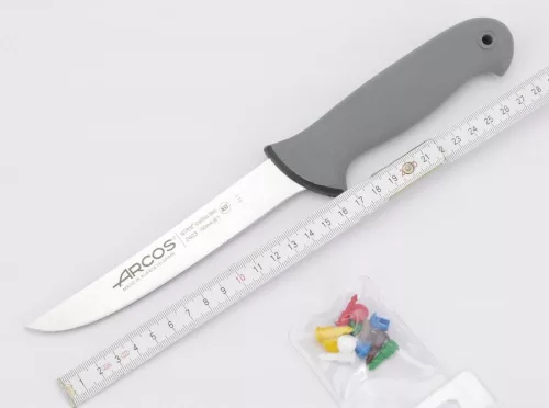 Csontozókés, 15 cm penge, Arcos Colour Prof, csúszásmentes gumírozott markolat, színkódos 