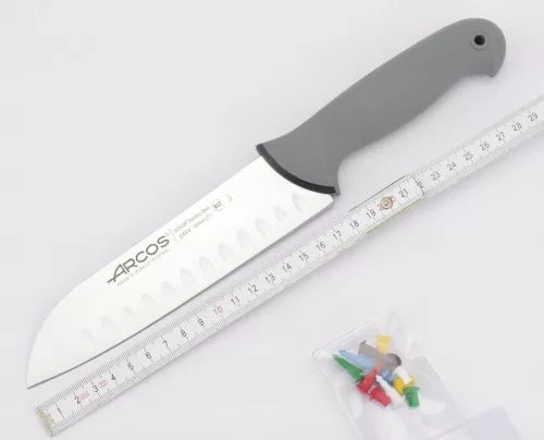 Santoku japán kés, 18 cm penge, Arcos Colour Prof csúszásmentes markolat, színkódos