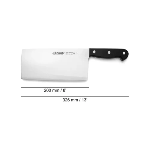 Kínai bárd, 390 gramm, 20 cm-es 2,5 mm vastag penge, Arcos Universal