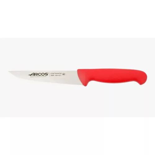 Konyhakés, 15 cm rozsdamentes penge, Arcos 2900, piros polipropilén nyél