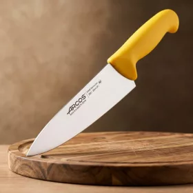   Szakácskés, 20 cm rozsdamentes penge, Arcos 2900, sárga polipropilén nyél