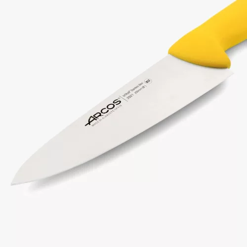 Szakácskés, 20 cm rozsdamentes penge, Arcos 2900, sárga polipropilén nyél