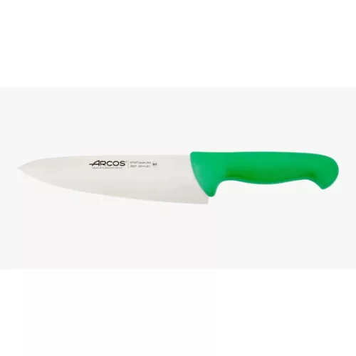 Szakácskés, 20 cm rozsdamentes penge, Arcos 2900, zöld polipropilén nyél