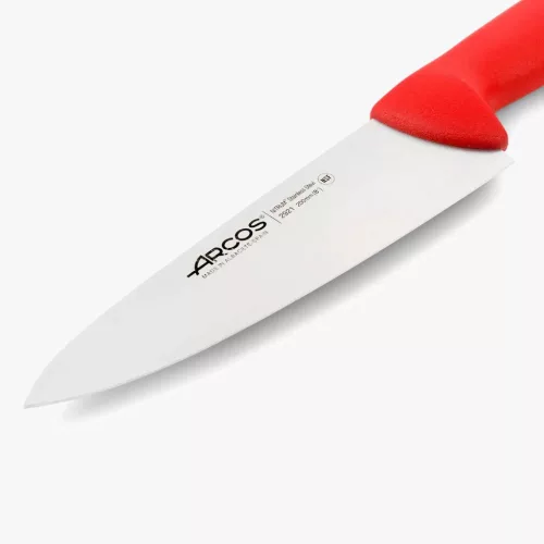 Szakácskés, 20 cm rozsdamentes penge, Arcos 2900, piros polipropilén nyél
