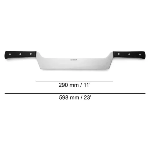 Kétkezes sajtkés, 29 cm rozsdamentes penge, Arcos Universal, fekete szegecselt nyél