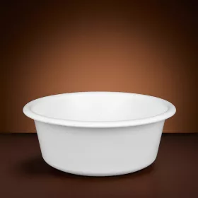 Műanyag tál, 20 cm, 1,5 liter, fehér