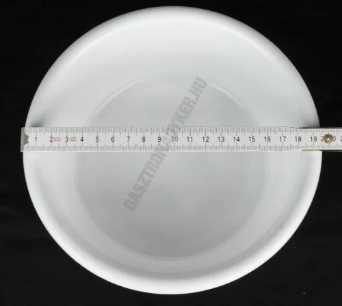 Műanyag tál, 20 cm, erős, 1,5 liter, fehér