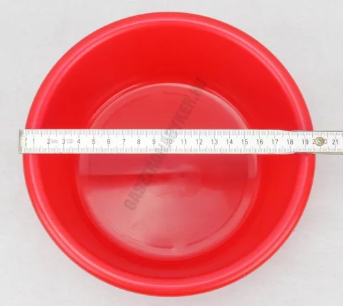 Műanyag tál, 20 cm, 1,5 liter, piros