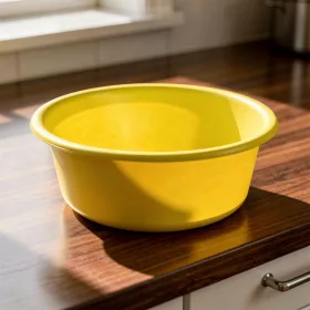 Műanyag tál, 20 cm, 1,5 liter, sárga