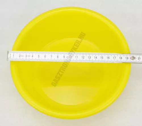 Műanyag tál, 20 cm, 1,5 liter, sárga