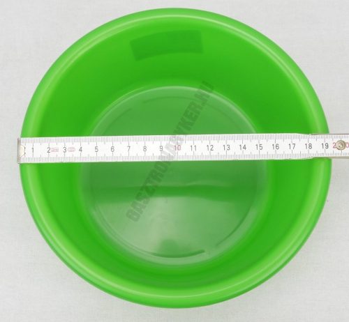 Műanyag tál, 20 cm, 1,5 liter, zöld