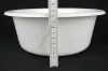 Műanyag tál, 26 cm, erős, 3 liter, fehér