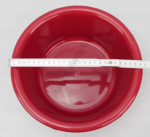 Műanyag tál, 26 cm, 3 liter, piros