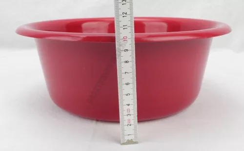 Műanyag tál, 26 cm, 3 liter, piros