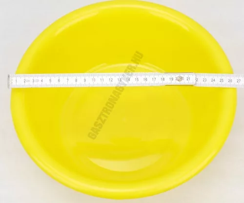 Műanyag tál, erős 26 cm, 3 liter, sárga