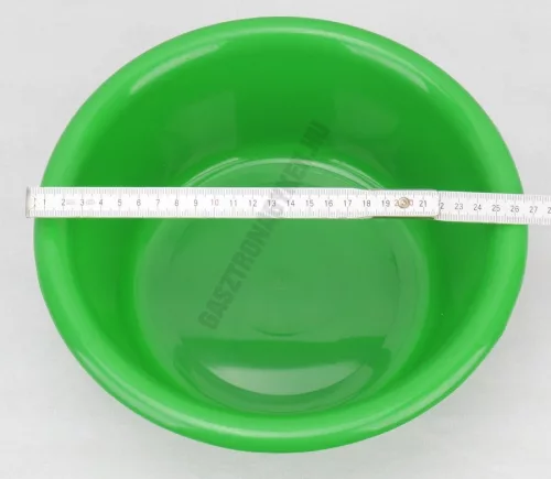Műanyag tál, 26 cm, 3 liter, zöld