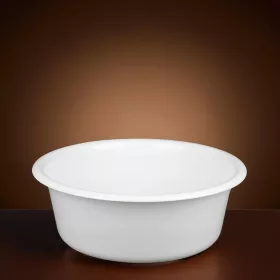 Műanyag tál, 30 cm, 5 liter, fehér