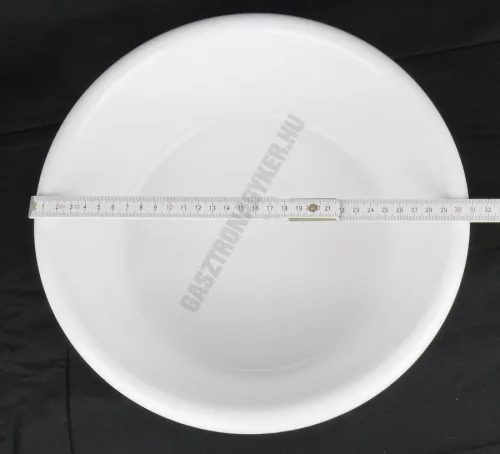 Műanyag tál, 30 cm, erős, 5 liter, fehér