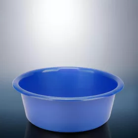 Műanyag tál, erős, 30 cm, 5 liter, kék