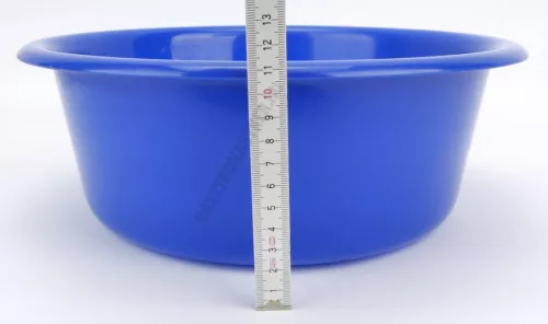 Műanyag tál, erős, 30 cm, 5 liter, kék