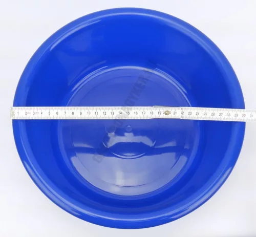 Műanyag tál, erős, 30 cm, 5 liter, kék