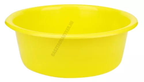 Műanyag tál, 30 cm, 5 liter, sárga