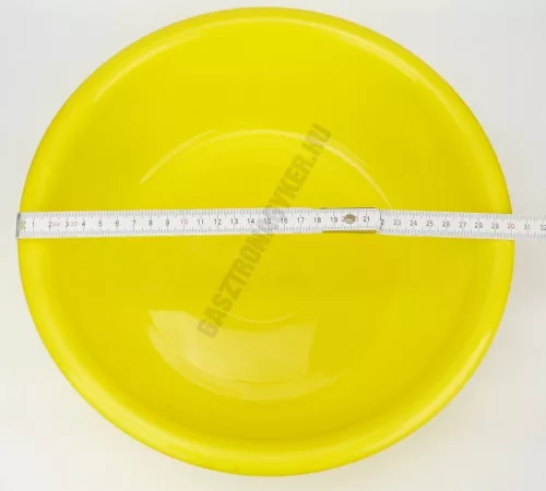 Műanyag tál, 30 cm, 5 liter, sárga