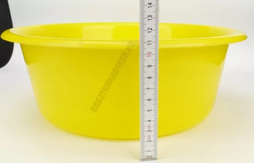Műanyag tál, 30 cm, 5 liter, sárga