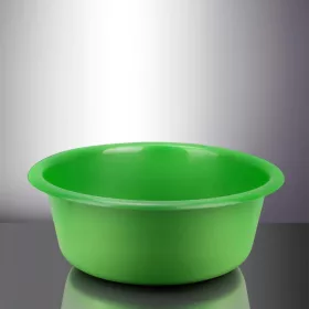Műanyag tál, erős, 30 cm, 5 liter, zöld