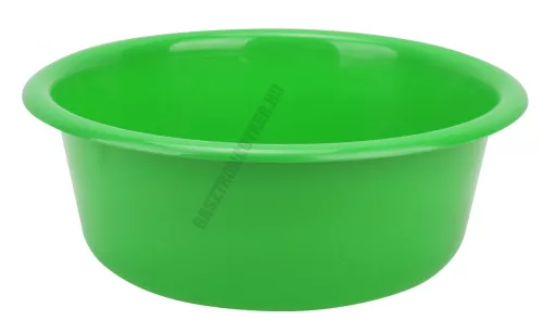 Műanyag tál, erős, 30 cm, 5 liter, zöld
