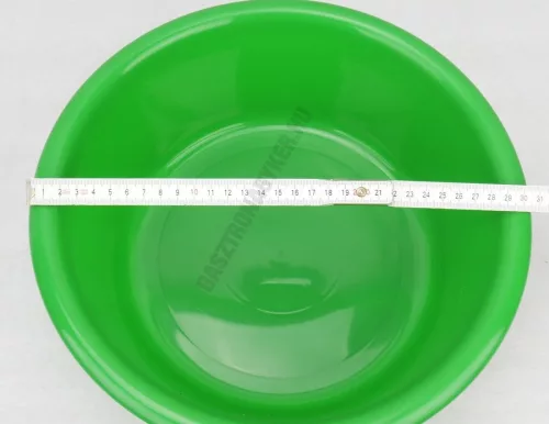 Műanyag tál, erős, 30 cm, 5 liter, zöld