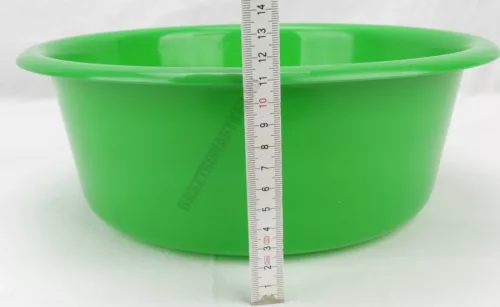 Műanyag tál, erős, 30 cm, 5 liter, zöld