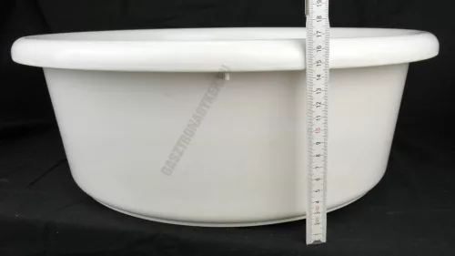 Műanyag tál, lavór, erős műanyag, 48 cm, 20 liter, fehér