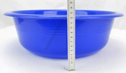 Műanyag tál, lavór, erős műanyag, 40 cm, 9 liter, kék