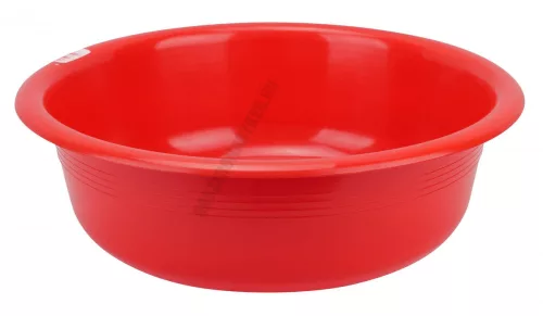 Műanyag tál, lavór, 40 cm erős, 9 liter, piros