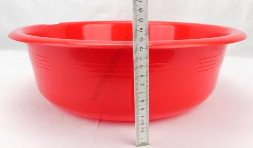 Műanyag tál, lavór, 40 cm erős, 9 liter, piros