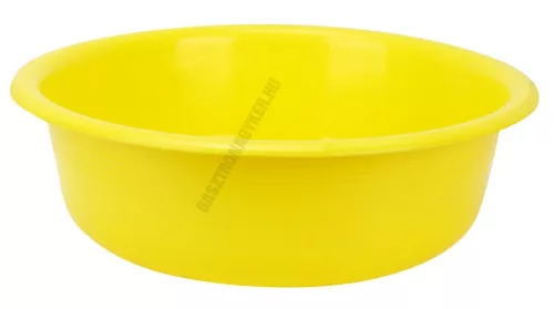 Műanyag tál, lavór, 40 cm, 9 liter, sárga