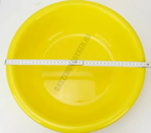 Műanyag tál, lavór, 40 cm, 9 liter, sárga